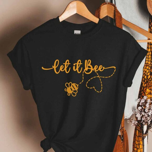 Generic Other - Let It Bee T-Shirt, Cotton Tee With Bee slogan, Insect Design Print